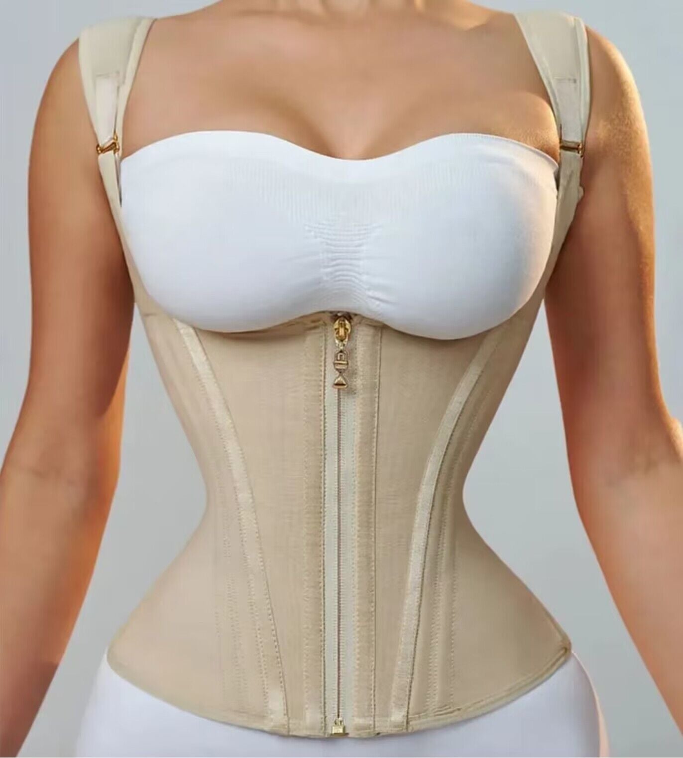 Slim Thicc Sculpting Support Vest in Beige