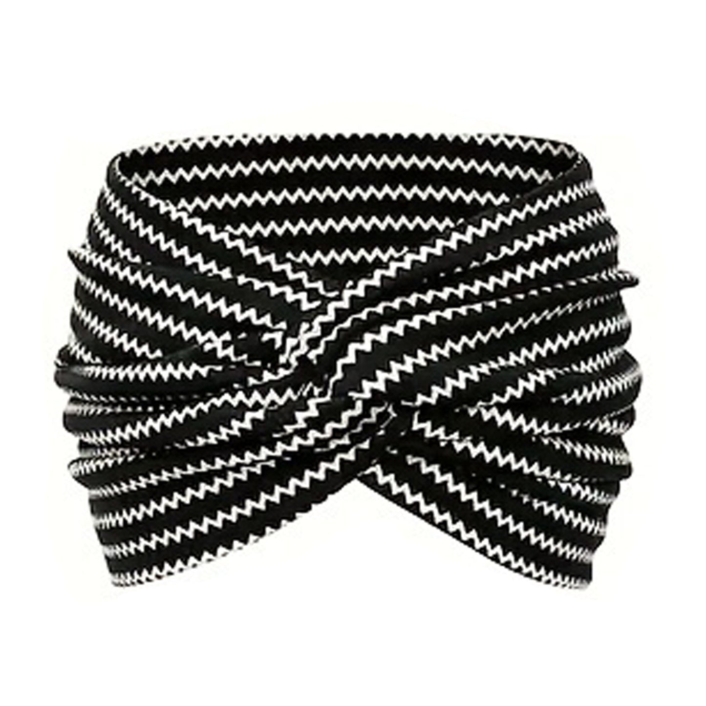 Twist Bow Headband in Black and White