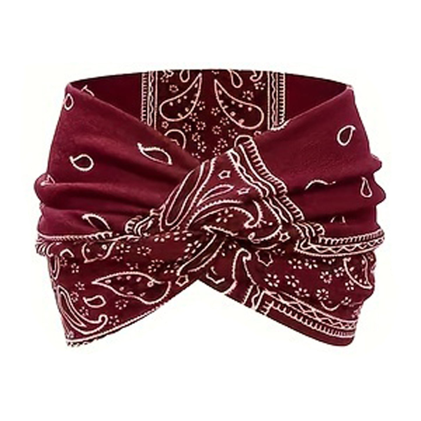 Twist Bow Headband in Red