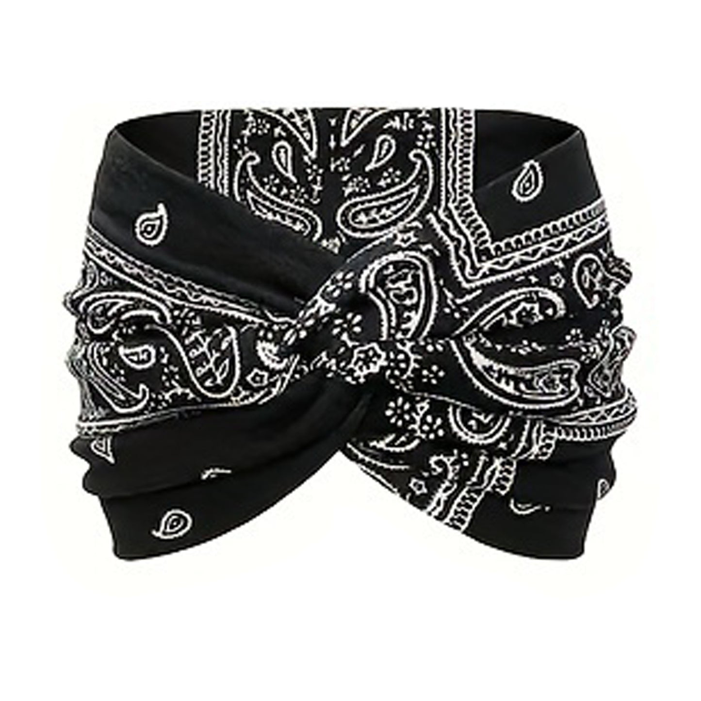 Twist Bow Headband in Black