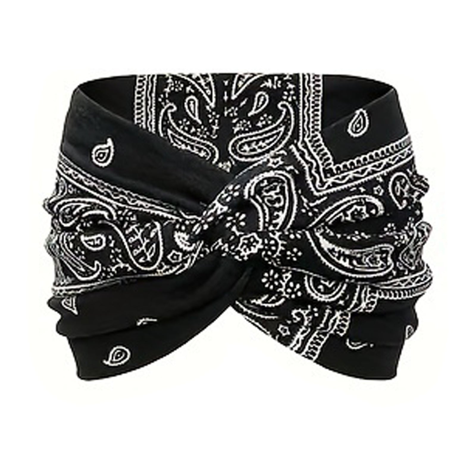 Twist Bow Headband in Black
