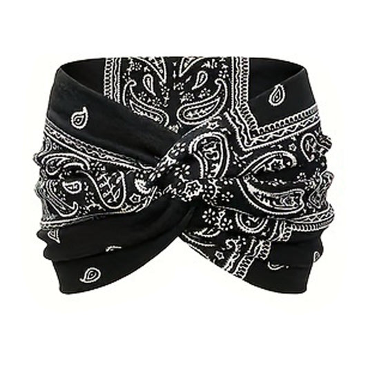 Twist Bow Headband in Black